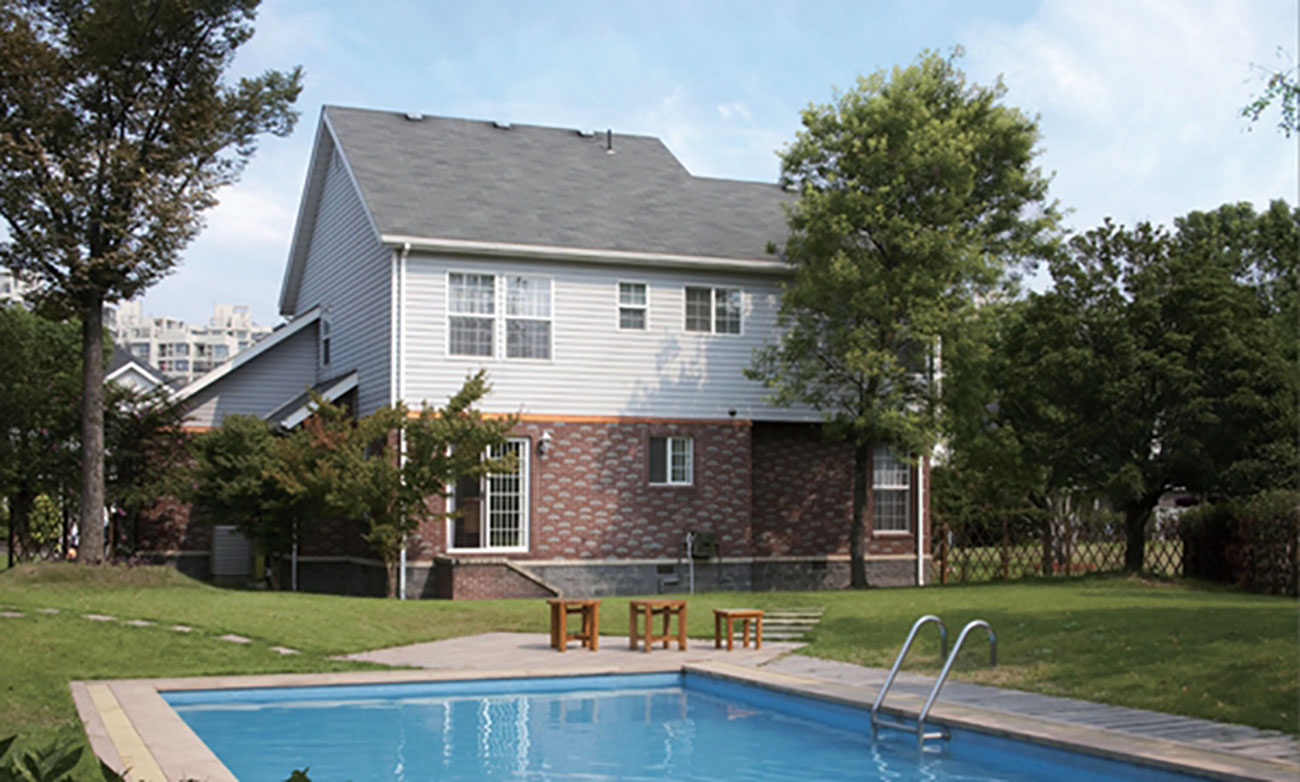 wood grain fiber cement board exterior wall